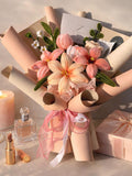 Handmade Pink Chenille Lily Bouquet Ð Everlasting Floral Gift Bouquet