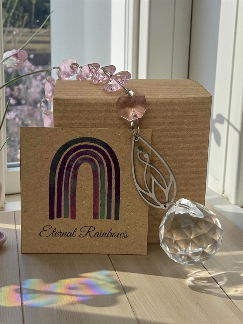 SunCatcher Floral Crystal Rainbow Maker in Gift Box sympathy flower