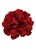 M&S Schmalberg 3" Red Ruffled Dahlia Silk Flower Brooch Pin Mum - Made in USA silk flower