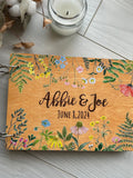 Personalized wedding guest book, floral wedding guest album, wildflower wedding book, save the date, nature wedding, rustic wedding planner wedding flower