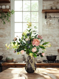 Floral Fantasy Bouquet: Soft Tone Artificial Flower Arrangement silk flower
