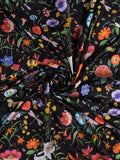 Italian Silk Fabric: Mulberry Twill with Flora Pattern silk flower