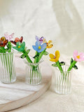 Glass Flower Bouquet Ð Mini Glass Figurine for Home Decor, Birthday Gift for Mom, Daughter Keepsake, First Mothers Day Gift,Generations Gift FLOWER DELIVERY