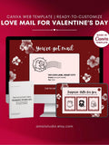 Love Mail Valentines Website Template for Couples with Music Editable Canva Digital Love Letter Keepsake Love Romance Flower
