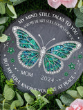 Custom Butterfly Memorial Stone - Personalized Loss Gift, Garden Remembrance Decor sympathy flower