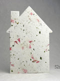 Seed Paper House Shape Cards | 4.75" x 6.75" | Wildflower Seed Handmade Paper | With Envelopes and Guides | Choose Your Paper house warming flower