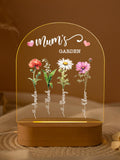 Mum's Garden Night Light, Custom Birth Month Flower With Kids Names Night Light, Gifts for Mom, Family Birth Flower Gifts, Mother's Day Gift birthday flower