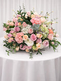 Peach Pink Artificial Roses and Blossoms Flower Centrepiece Wedding Table Decoration silk flower