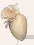 Champagne Silk 'Chloe' 11cm Rose Millinery Fascinator Flower Hat Mount silk flower