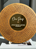 Custom Wooden Vinyl  Decor, Personalized Wedding Song Lyrics Engraved, Wooden Anniversary Gift, First Dance Lyrics, Custom Song Lyric Art ANNIVERSARY