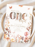 Wild and Onederful Birthday Girl Invitation Wildflowers Invitation Wild and Onederful Digital Invite First Birthday Invitation with Photo birthday flower