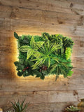 Faux Plant Wall Panel - Tropical Fern & Foliage Backdrop (40x60cm) faux plants