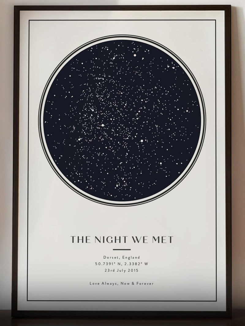 Personalised Star Map Print, Night We Met Gift, Custom Night Sky Print, Star Map Poster, Anniversary Gift, Wedding Gift, Constellation Print ANNIVERSARY