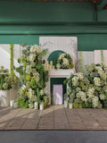 Autumn Green Hydrangea Arrangement: Wedding Backdrop Decor wedding flower