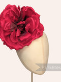 Red Ombre Silk 'Lucinda' Extra Large 20cm Rose Millinery Fascinator Flower Hat Mount silk flower