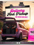 DIY Delivery & Pickup Flyer, Delivery Service Flyer, Pickup Service Flyer, Shipping Flyer, Orders Shipping Flyer FLOWER DELIVERY