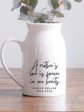 Personalized Memorial Vase for Mom Ð Sympathy Gift for Loss of Mother, Celebration of Life Flower Vase with Name & Dates sympathy flower