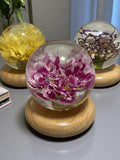 Handmade Flowers Resin Night Light, Crystal Ball Mood Lamp, Mother's Day Gift house warming flower
