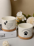 Personalized Dog Memorial Ceramic Planter,Flower Pot With Bamboo Tray,Dog Sympathy Gift,Pet Lover Gifts,Dog Mom Planter,Loss Of Pet Gifts sympathy flower