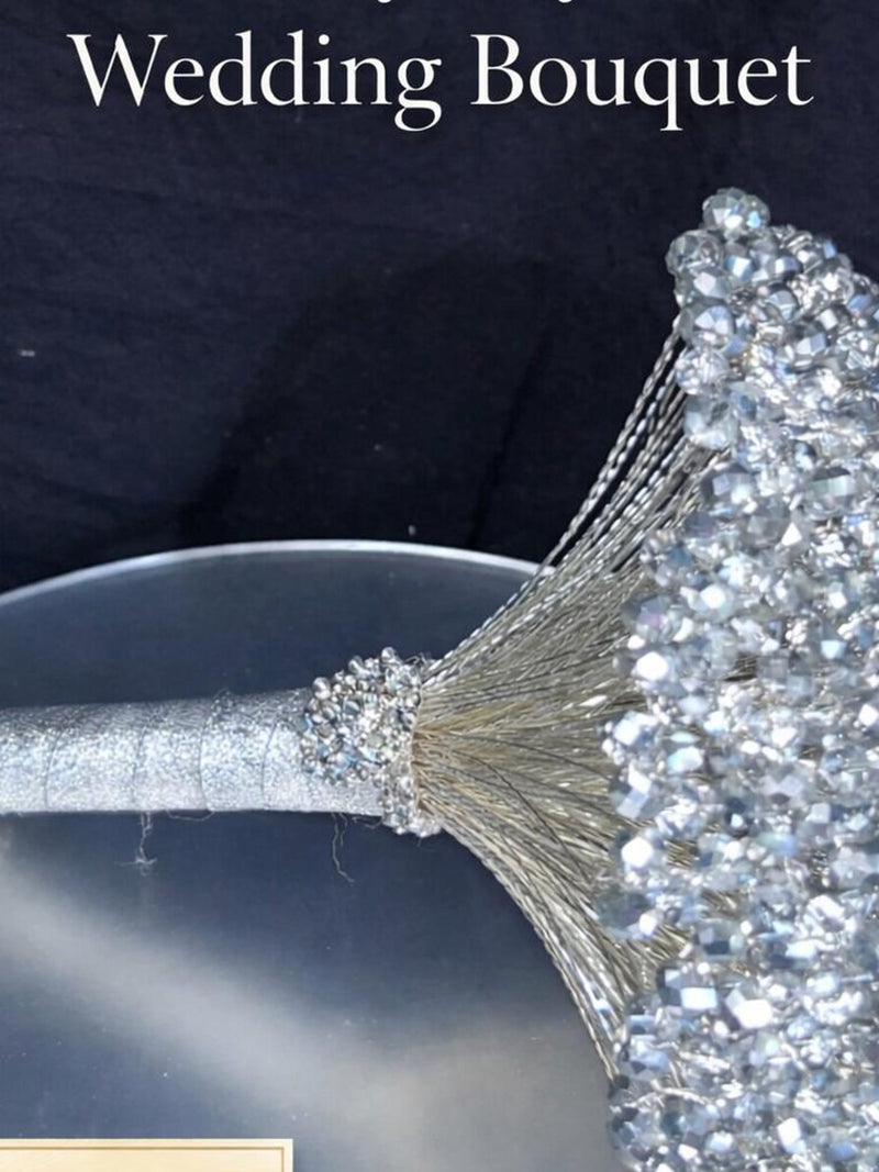 Luxury Silver Crystal Bridal Keepsake Bouquet Ð Handmade Beaded Wedding Bouquet - Bouquet