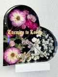 Enemies To Lovers Floral Epoxy Resin Bookend | Book Shelf | Unique Home Decor | Trope and Genre Reading Gift Love Romance Flower