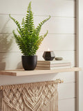 Boston Fern Faux Plant | Artificial Greenery Decor with Pot | Indoor Houseplant for Shelf faux plants