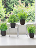 Set Of 4 Artificial Plant Pots For Indoor Decor, Small Faux Plants In Black Pots For Home And Office Decor, Indoor Decor Ideas faux plants
