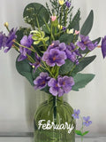 Handcrafted Artificial Birth Flower Bouquet, Personalized Gift birthday flower