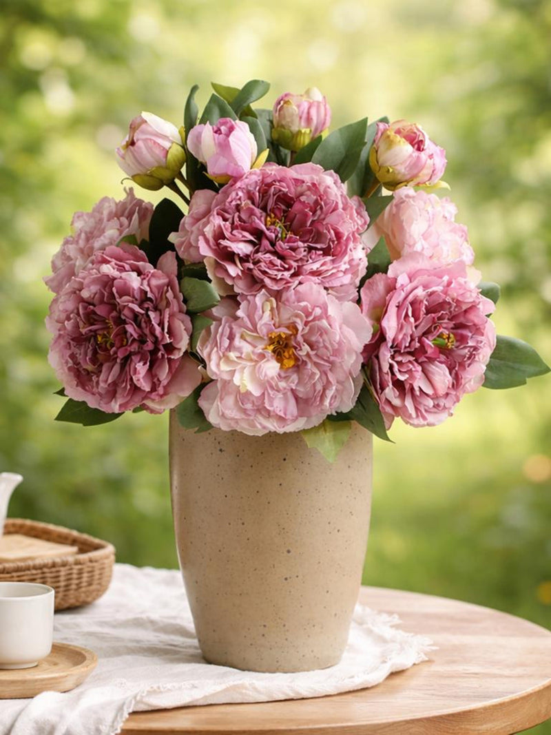Large Silk Peony Bouquet, European Style Artificial Flower Arrangement, Wedding Home Decor FLOWER DELIVERY