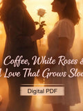 Slow Burn WLW Romance Novel Ð Coffee, Roses, Age Gap Love Story (Digital PDF) Love Romance Flower