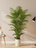 Large Artificial Majesty Palm Tree, Faux Floor Plant in White Pot, Realistic Tropical Greenery for Living Room Office faux plants
