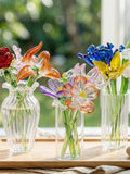 Glass Birth Month Flower Gift, Handmade Mini Bouquet, Personalized Keepsake for Her, Birthday Gift for Mom, Home Decor birthday flower