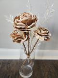 Wood Roses / Mother's  Day Flowers / Anniversary Flowers / ecofriendly flowers / 5th Anniversary flowers / birthday flowers /  MIXED BARK ANNIVERSARY