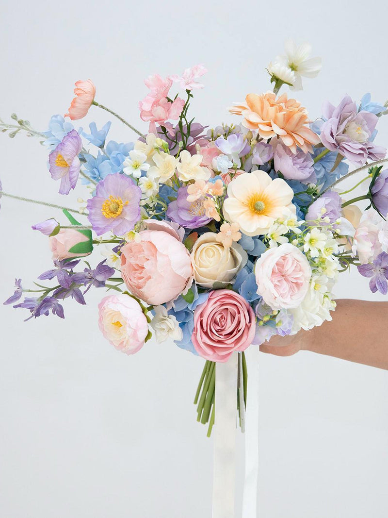 A&F Lavender Pastel Bridal Bouquet, Purple Wildflower Wedding Bouquet, Spring Garden Flower Bouquet, Romantic Wedding Flowers wedding flower