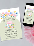 Floral Housewarming Invitation Template, Editable Canva Invite (Printable & Mobile) house warming flower