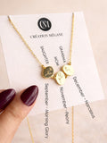Birth Flower Necklace in 14k Gold Filled á Birth flower Jewelry á Floral Necklace á Wild Flower Memorial á Birthday Gift for her birthday flower