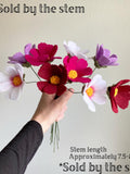 Felt cosmos individual stem, custom, build your own bouquet, get well flowers, sympathy, wedding, memorial, funeral, hypoallergenic sympathy flower