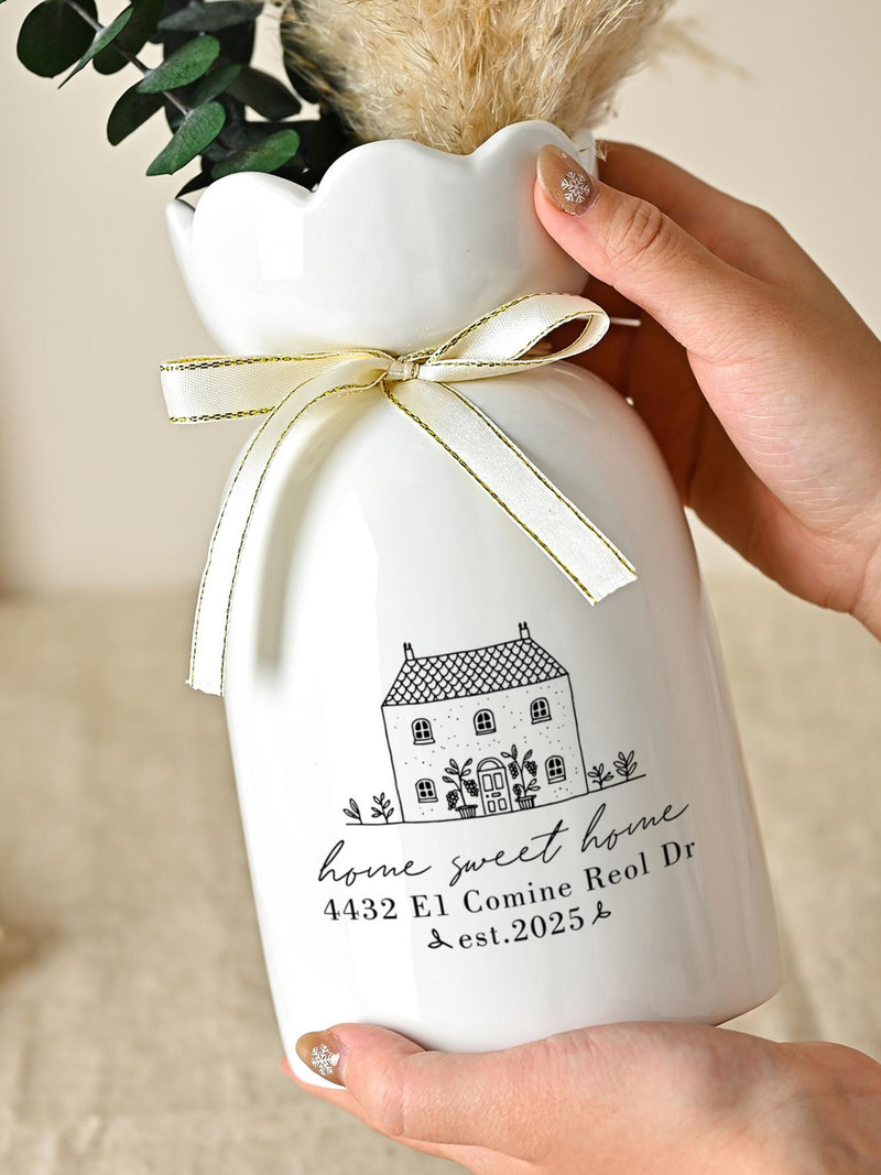 Personalized New Home Flower Vase,First Home Vase,Housewarming Gift For Couple,Moving In Gift,Best Friend Vase,New Home Owners Gift Vase house warming flower