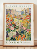 London, Flower Market Prints,  Flower Prints, Romantic Art, City Prints, Travel Art Prints, Botanical Prints, Floral Print, Wall Art birthday flower