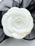 Classic Matte Satin Camellia Flower Brooch, Elegant Flower Brooch, Unisex Flower Brooch, Bag Charm, Gift for Her silk flower