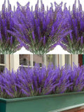 Artificial Lavender Flowers Faux Plant Bouquet for Wedding Table Decor Home Garden Decoration Purple Floral Arrangement, Artificial Flowers faux plants