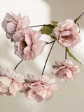 Artificial Peony Bouquet 6 Head Faux Silk Peonies Tall Vase Flowers Home Dining Room Decor Wedding Arrangement silk flower