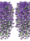1/2Pc 75cm White Artificial Morning Glory Vine Wall Hanging Faux Flower Garland for Home Garden Wedding Decoration faux plants