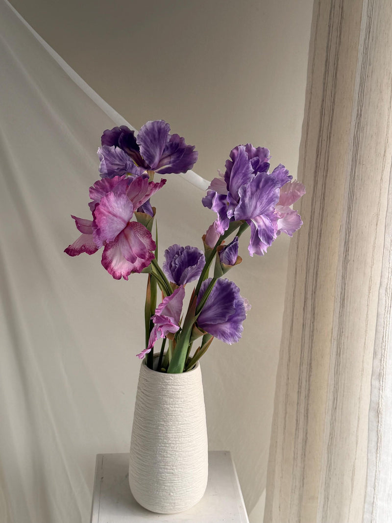 Silk Artificial Iris Flowers, Faux irises flower, Real Touch iris flower, flower arrangement for home wedding decor silk flower