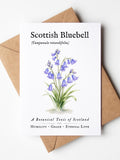 Scottish Bluebell Botanical Greeting Card  Sympathy Card Thinking of You Personalised Scotland Flower sympathy flower