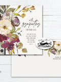 sympathy card Christian greetings card for bereavement - flower painting - with precious bible verse kjv sympathy flower