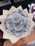 Glittered Ribbon Rose Bouquet Ð Artificial Flowers, Keepsake Celebration Arrangement FLOWER DELIVERY