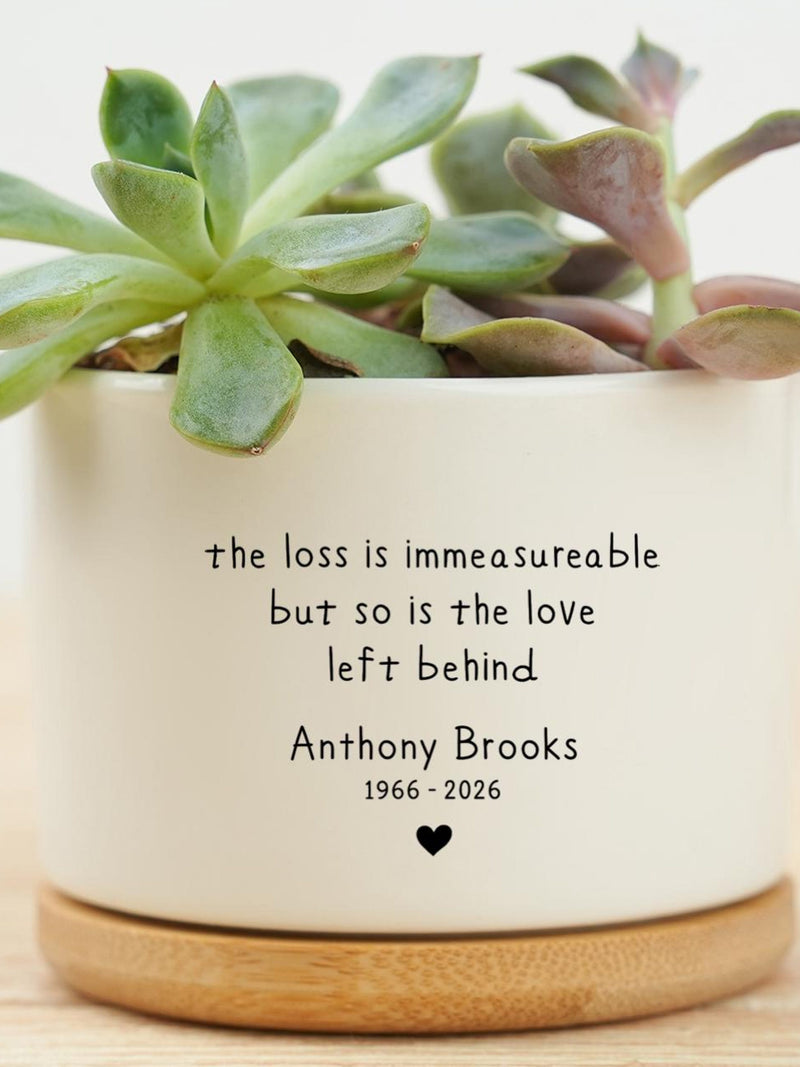 In Loving Memory Flower Pot, Personalized Memorial Planter, Sympathy Keepsake Gift For Loss sympathy flower