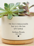 In Loving Memory Flower Pot, Personalized Memorial Planter, Sympathy Keepsake Gift For Loss sympathy flower