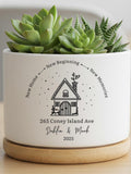 Personalized First Home Flower Planter, Custom New Home Gift, Housewarming Gift for Couple, Moving In Gift for Friends, New Home Gift house warming flower